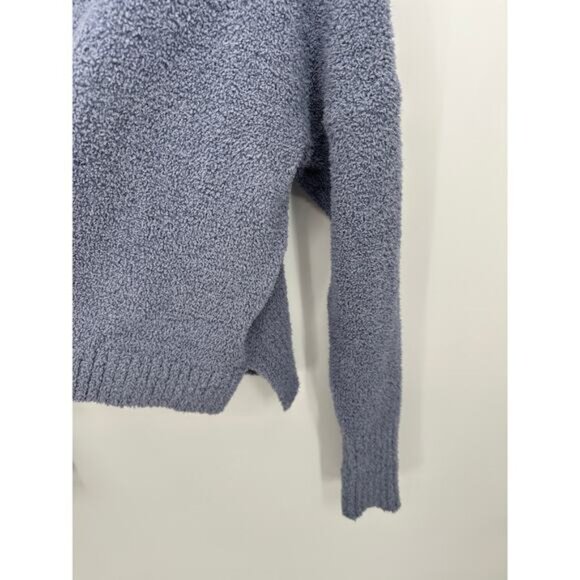 UGG Sweater Women Small Blue Sage Fluffy Turtleneck 1018963 Mock Neck Pullover - Picture 8 of 10